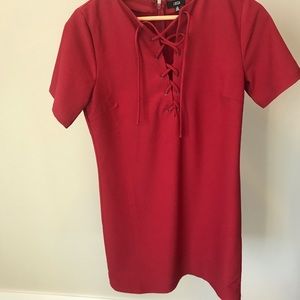 Lucca Couture Red Lace up dress